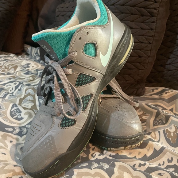 Nike Men’s Silver and Teal Athletic Shoes